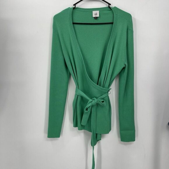 CAbi Sweaters - Cabi  Woman's Wrap Front‎ Sweater  Size Medium Green